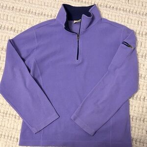 Purple Quarter-Zip Fleece Pullover